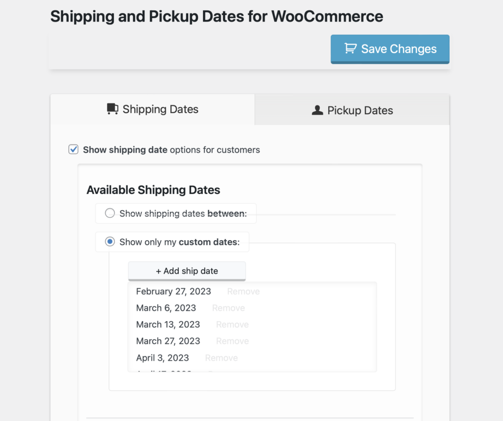 Shipping and Pickup Dates for WooCommerce Plugin